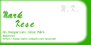 mark kese business card